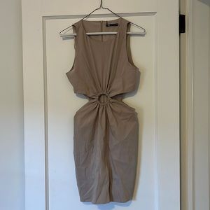 NWT Zara light tan dress with cutouts